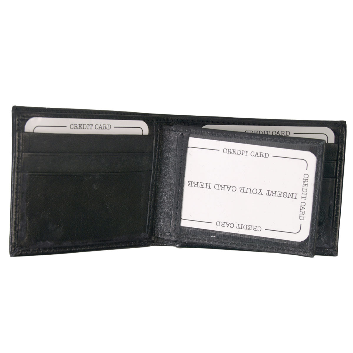 WLD1002 Leather Bi-Fold Wallet - Light Heather