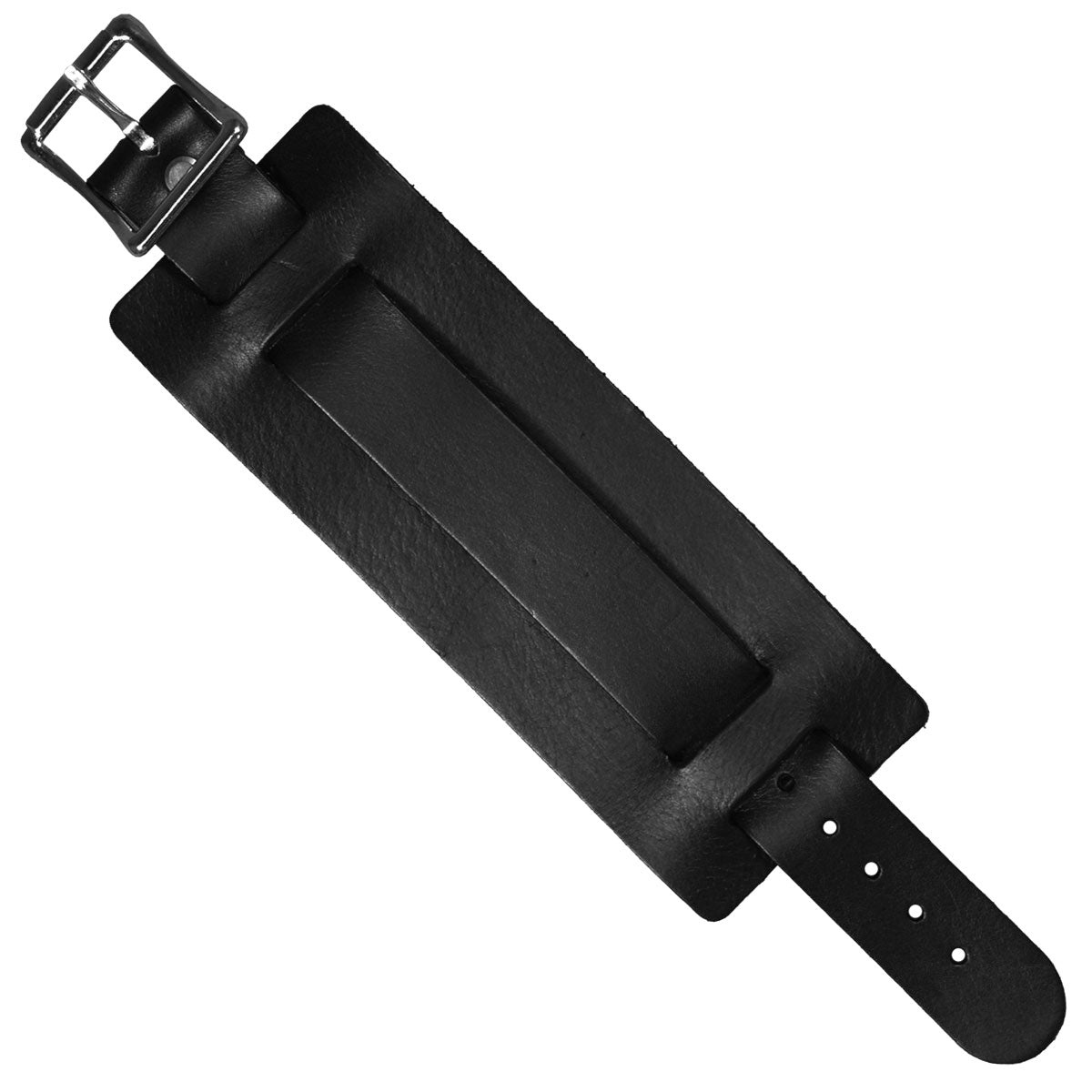 WTB1001 3 in. Leather Watch Band - Black