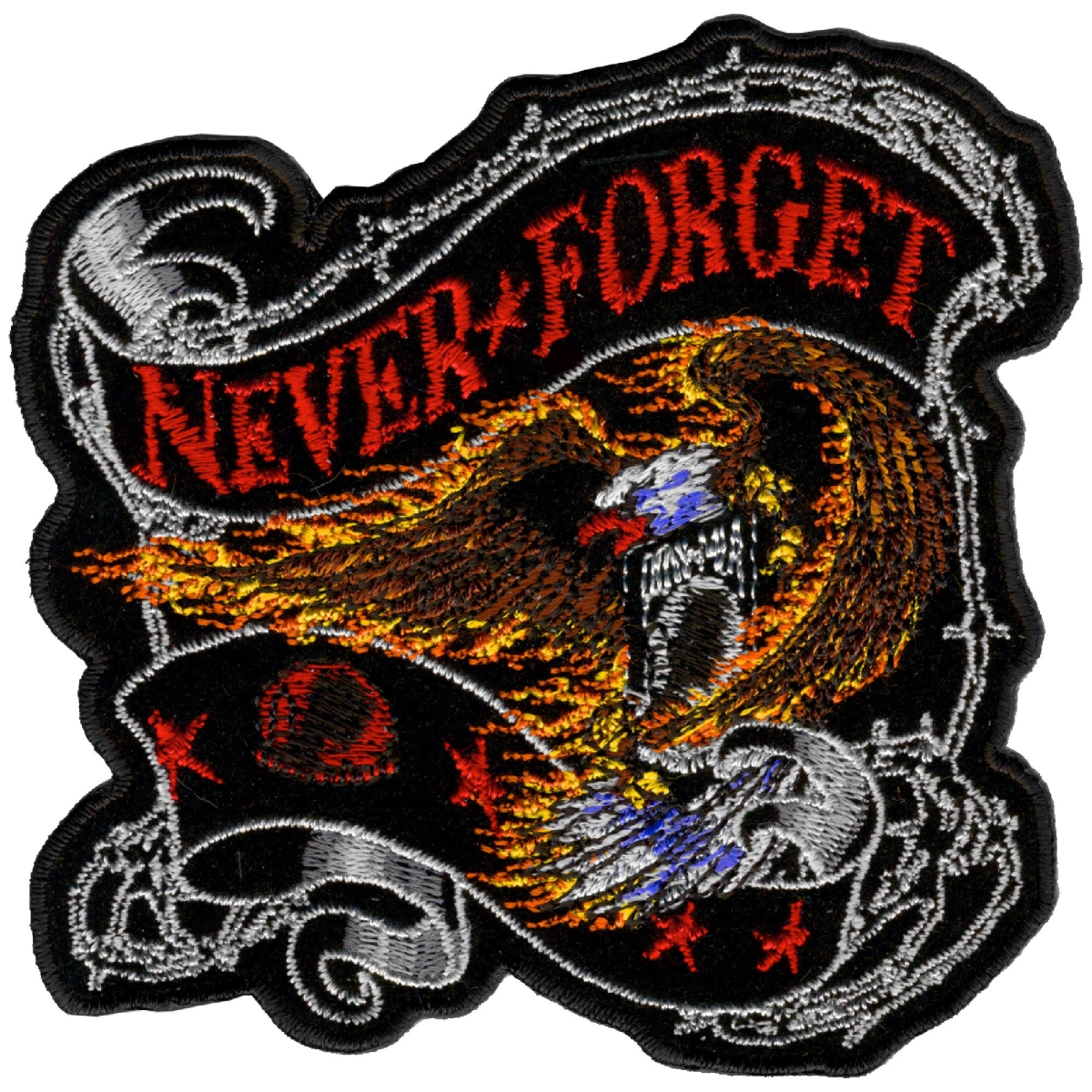 Picture of Hot Leathers PPA3007 12 x 12 in. Never Forget Eagle Patch - Multi Color