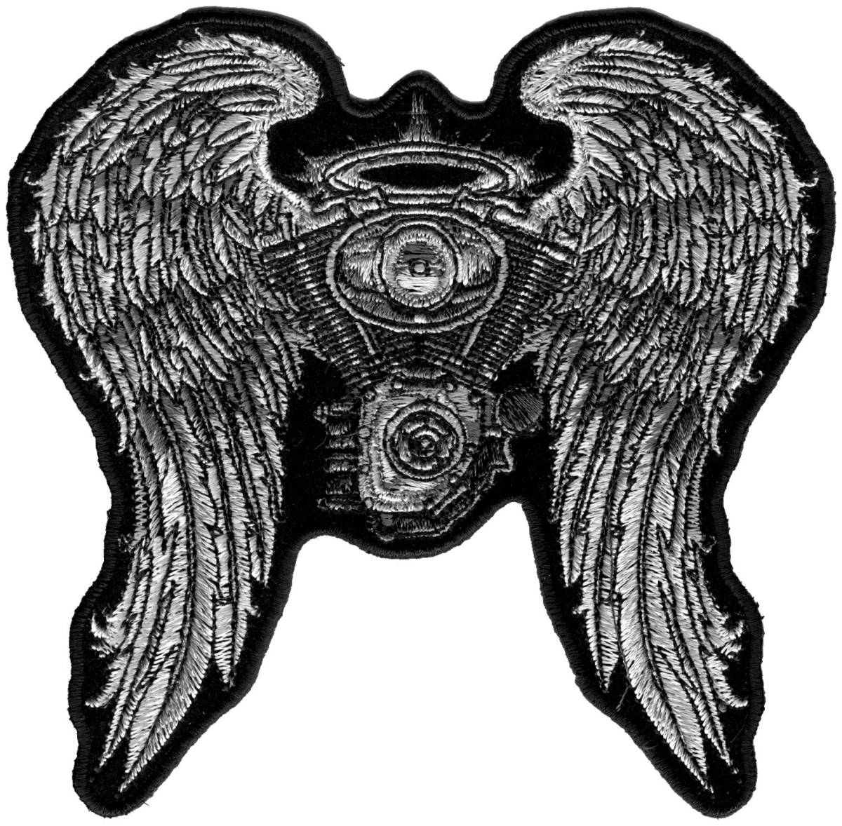 PPA5190 5 x 5 in. Asphalt Angel Ladies Patch - Black & White