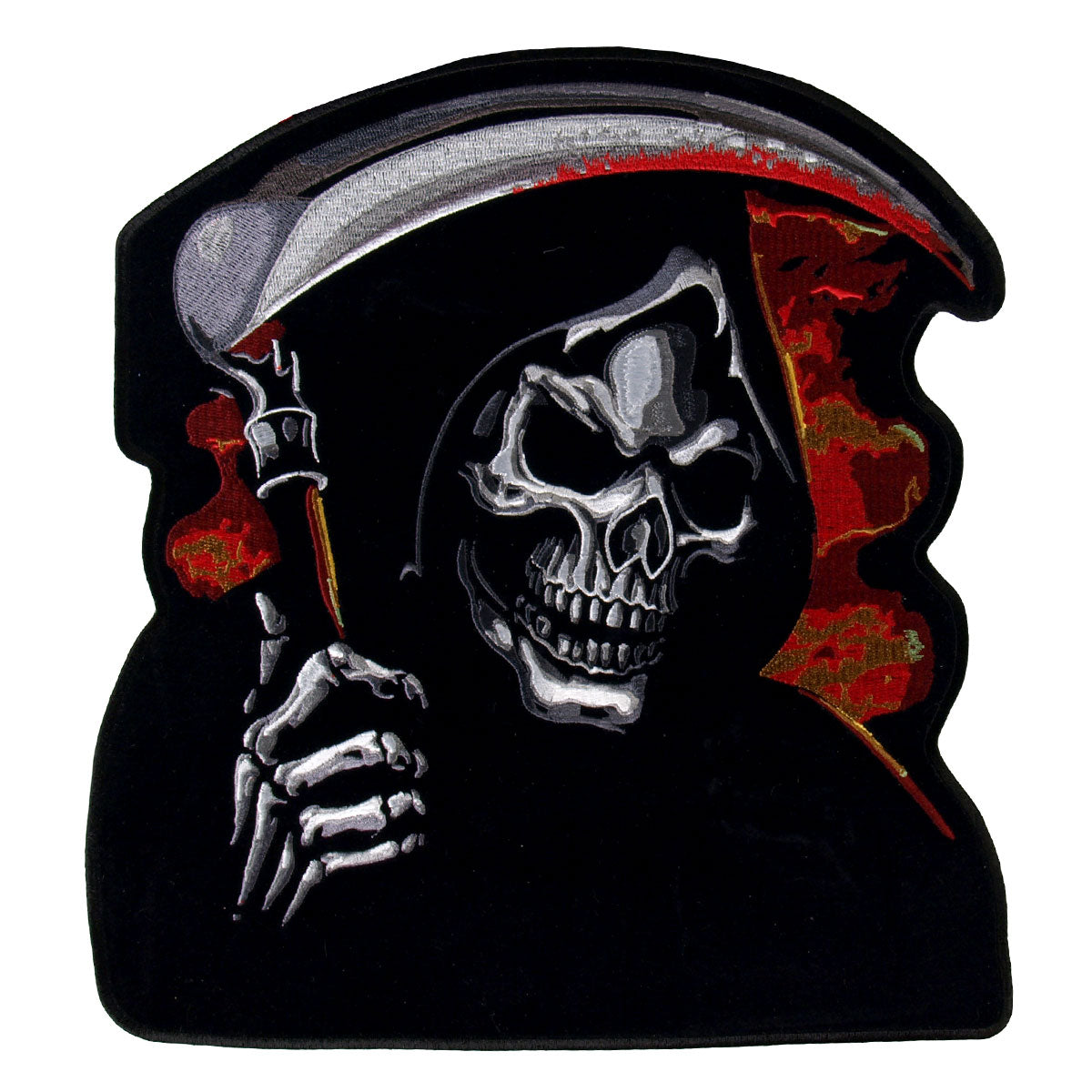 PPA5207 11 x 12 in. Grim Reaper Biker Patch - Multi Color