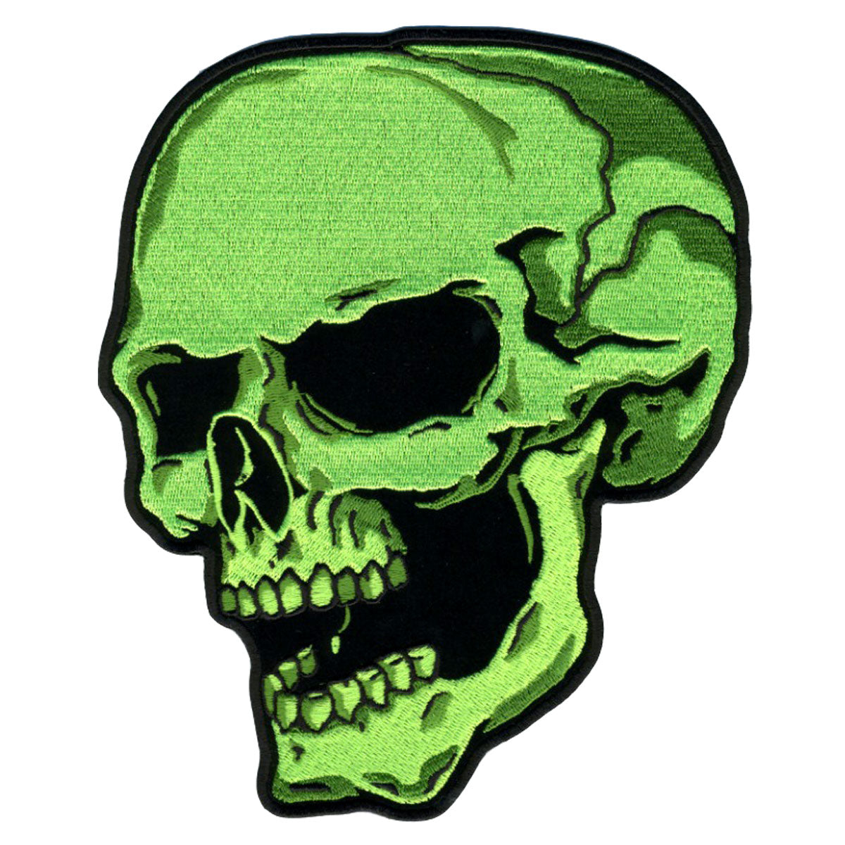 PPA5840 3 x 4 in. Green Skull Left Patch