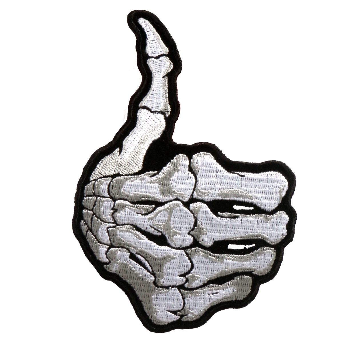 PPA9110 3 x 5 in. Skeleton Thumbs Up Patch - Multi Color