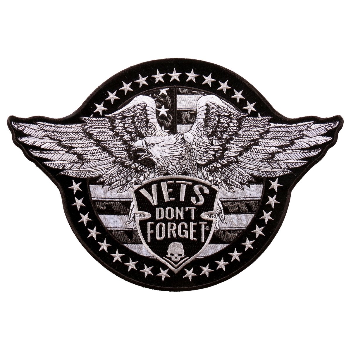 PPA9797 12 x 8 in. Vets Dont Forget Eagle Patch - Multi Color