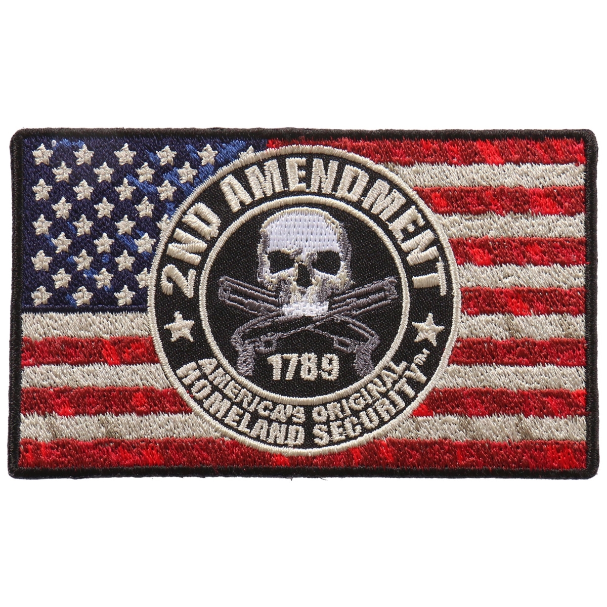 PPA9843 4 x 2 in. 2nd Amendment Flag Patch - Multi Color