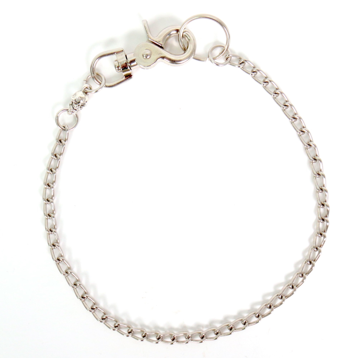 CWA1031 18 in. Mini Skull Wallet Chain - Chrome