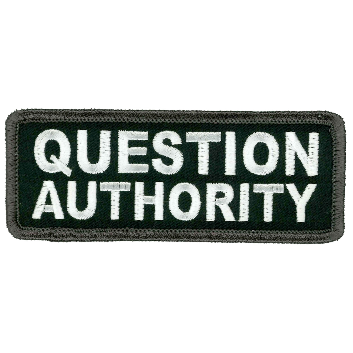 PPL9969 4 x 2 in. Question Authority Patch - Multi Color