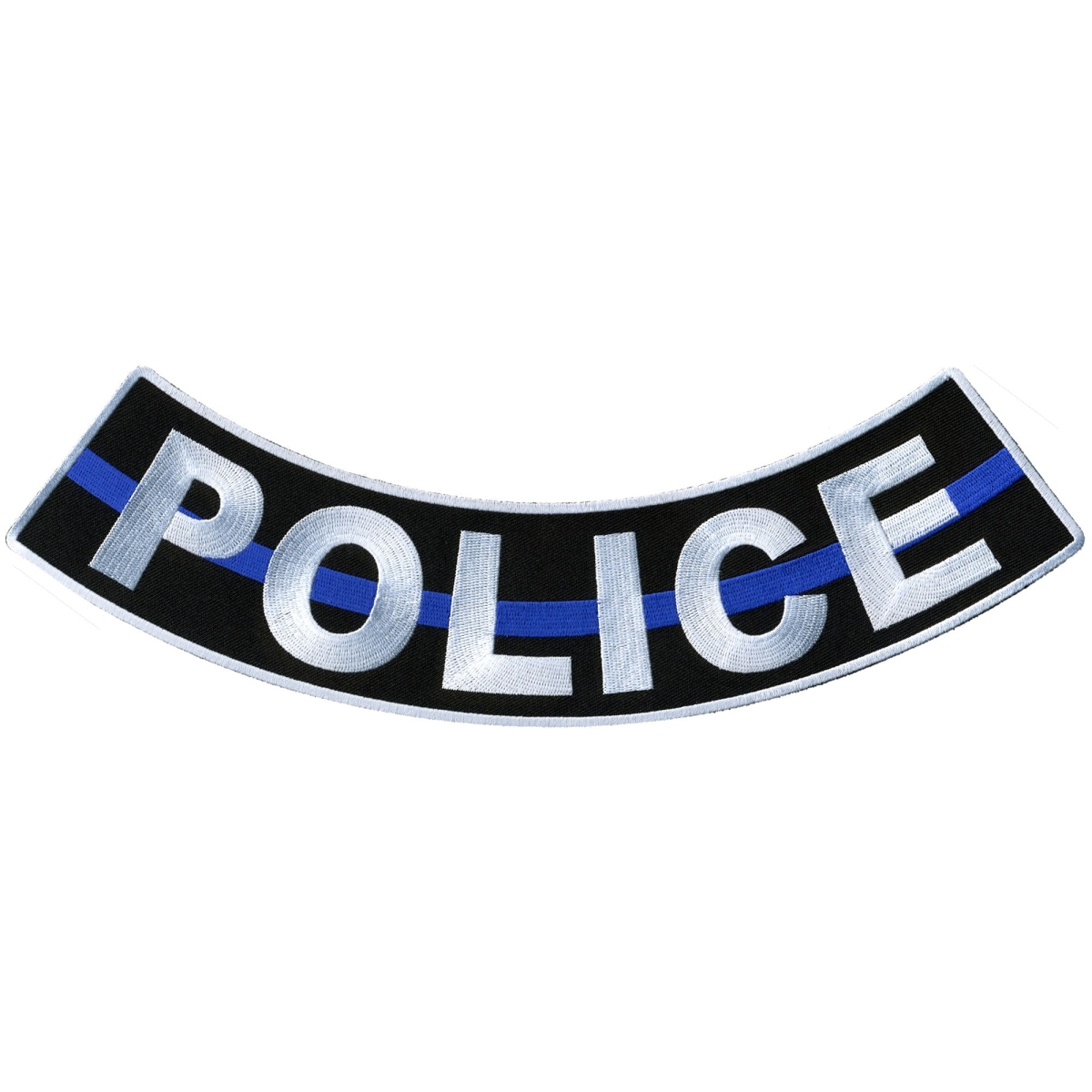 PPM5147 12 x 3 in. Police Bottom Rocker Patch - Multi Color