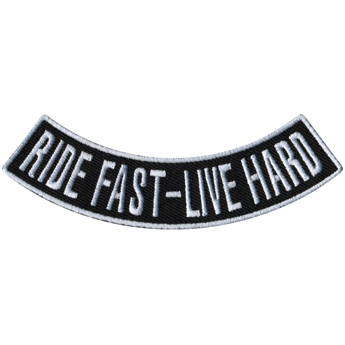 PPM5204 4 x 1 in. Ride Fast Live Hard Bottom Rocker Patch - Multi Color