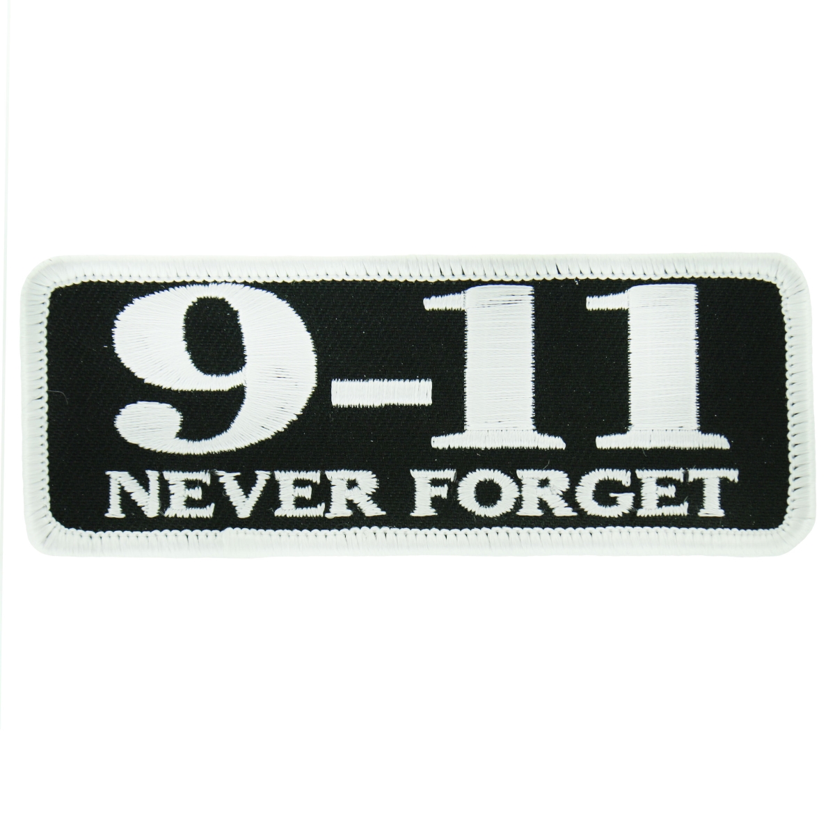 PPL9214 4 x 2 in. 9-11 Never Forget Patch - Black & White