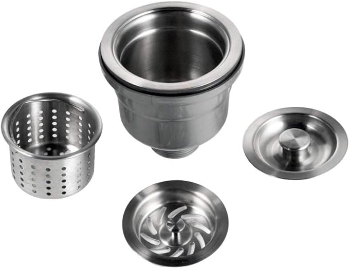 Picture of Houzer 190-9300 3.5 in. Deep Cup Basket Strainer, Stainless Steel