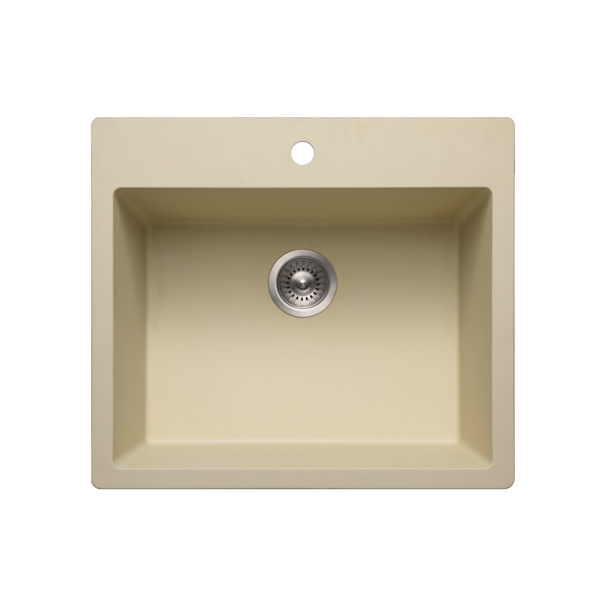 G-300 SAND 25 in. Quartztone Series Granite Composite Drop-in Topmount Single Bowl Kitchen Sink, Sand -  Houzer