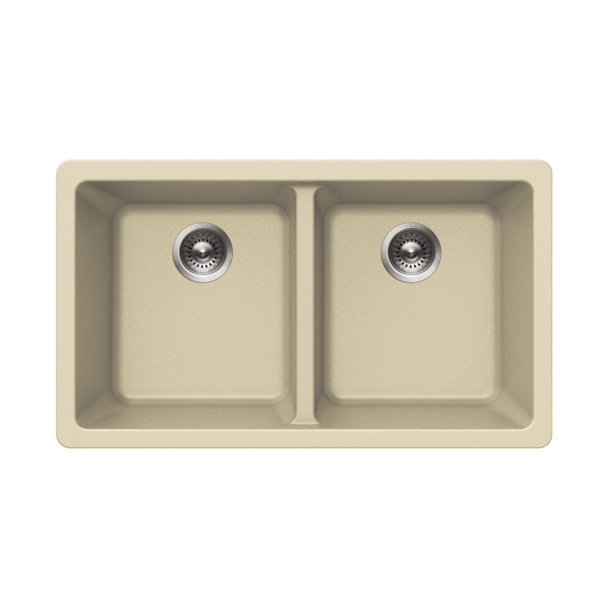 M-300U SAND 31 in. Quartztone Series Granite Composite Undermount 50-50 Double Bowl Kitchen Sink, Sand -  Houzer