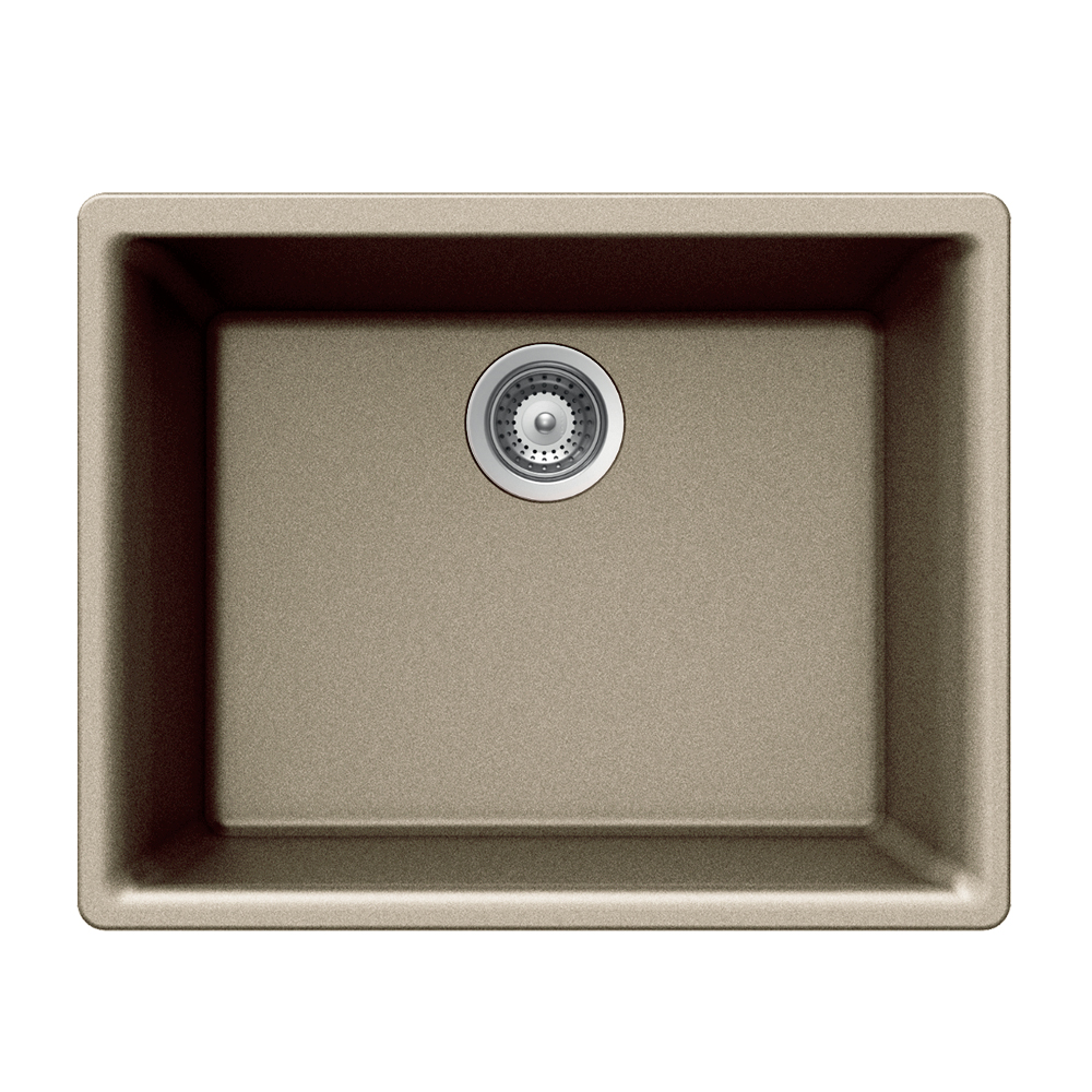 Picture of Houzer G-100U TAUPE 24 in. Quartztone Taupe Granite Composite Undermount Single Bowl Kitchen Sink