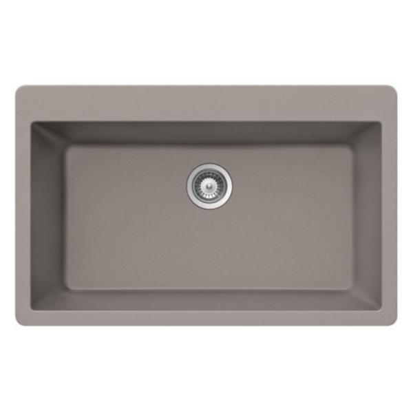 Picture of Houzer V-100 TAUPE 33 in. Quartztone Taupe Granite Composite Topmount Single Bowl Kitchen Sink