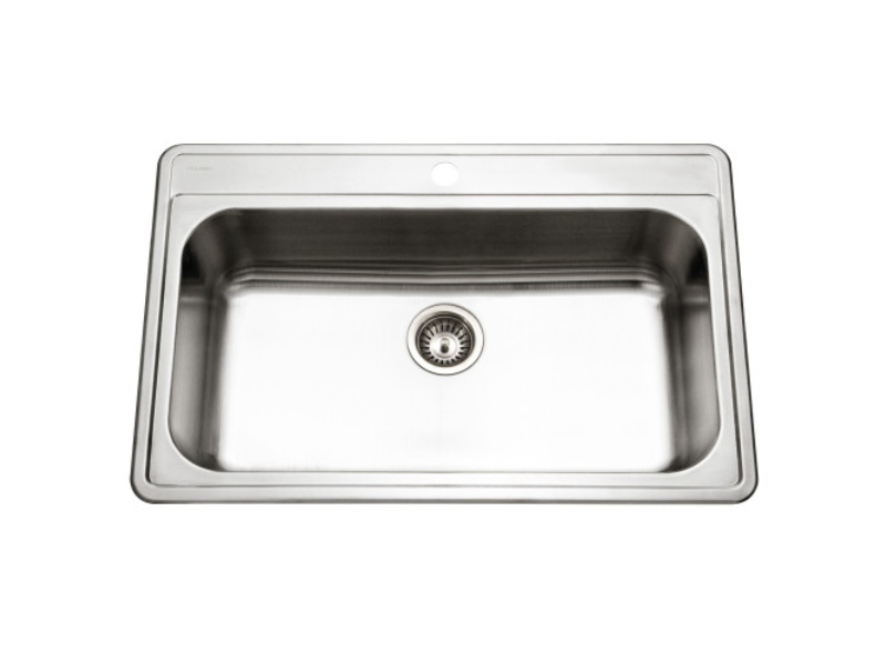 Picture of Houzer PGS-3122-1-20 33 in. Premier Drop-in Top Mount 1-hole Single Bowl Kitchen Sink&#44; Stainless Steel - Pack of 20