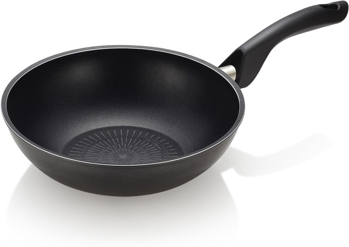 Picture of Happycall 3001-0108 9.4 in. Titanium Nonstick Wok with PFOA-Free&#44; Induction Safe & Scratch-Resistant