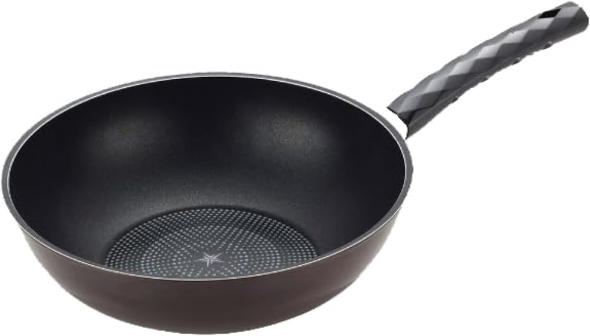 Picture of Happycall 3001-0200 12.6 in. Diamond Lite Nonstick Wok with POFA-Free&#44; Induction Safe & Scratch-Resistant