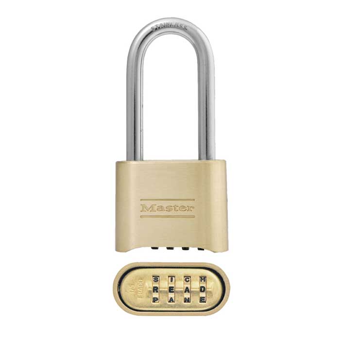 175DLHWD Resettable 4 Letter Combo Padlock