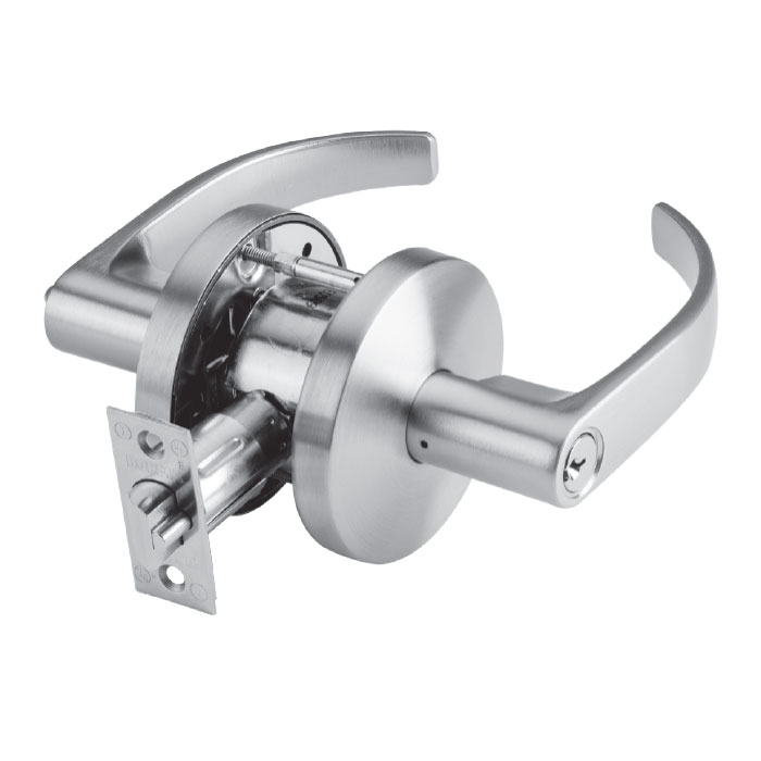 Dormakaba USA - Dorma Hardware C553-D-LCC-626 C553 Entry Lever Lockset, 626-US26D Satin Chrome