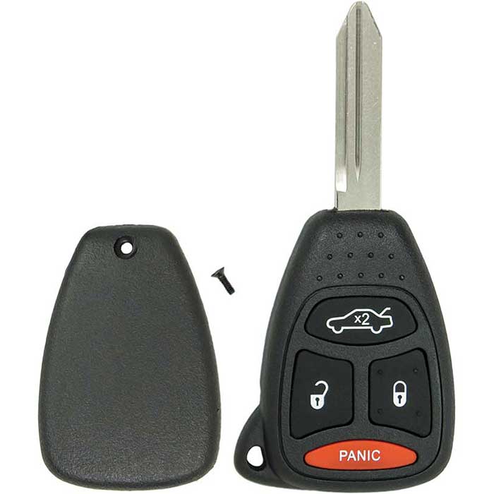 SHELL-CHY-741 4-Button Remote Head-Key Shell for 2005-2011 Chrysler Dodge Jeep