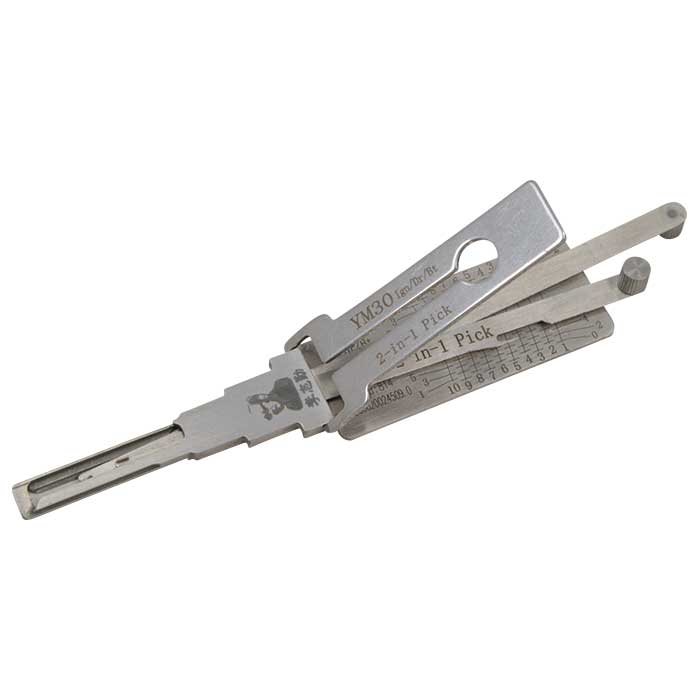 LISHI2-1YM30 2-in-1 10-Cut 2 Track Auto Lock Picking Tool for S32YS-P Saab