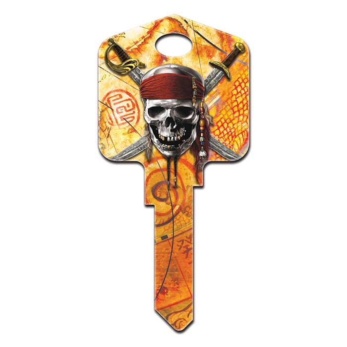 KW-D28 Disney Skull & Swords Key Blank