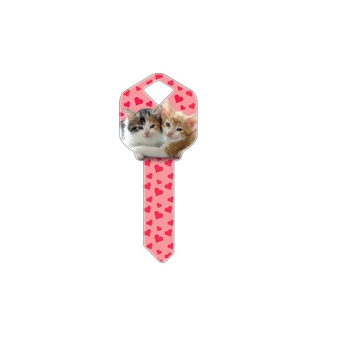 KW-HK29 0.85 in. Happy Keys Kittens Key Blank