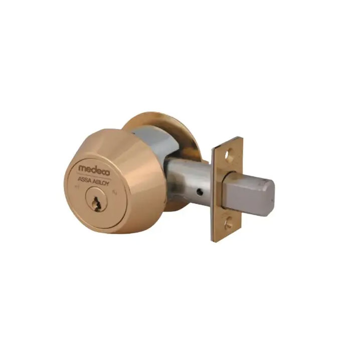 11R603-T-10-DLT-KD Single Cylinder Deadbolt - Satin Brass Blackened