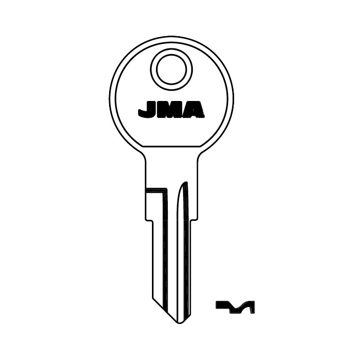 B1-NP-JMA 0.1 x 1.75 in. Nickel Plated Key Blank