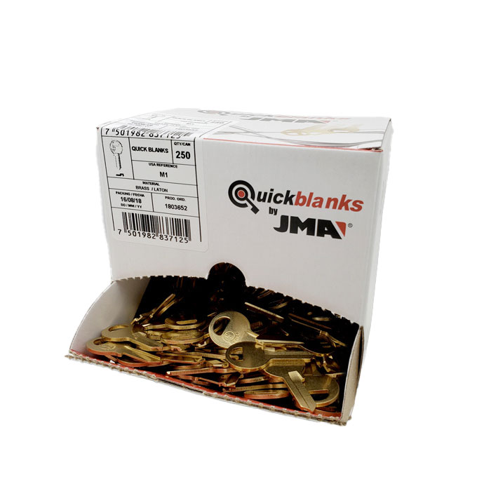 M1-BR-250PK-JMA M1 Brass Key Blank - Pack of 250