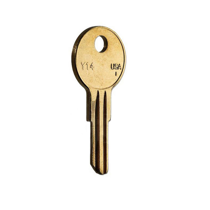 Y14-NP-JMA Y14 Nickel Plated Key Blank
