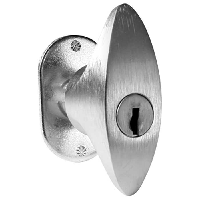 C8154-26D-KD Pin Tumbler Knob Lock - Keyed Different - Satin Chrome