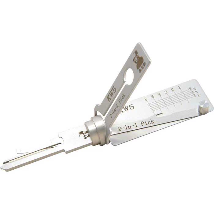 OL-KW5-AG 2-in-1 Pick & Decoder Tool for Kwikset KW5 6-Pin Keyway, Anti-Glare