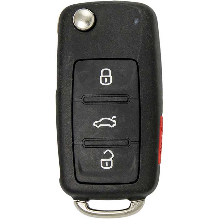 PRX-VW-206T 4 Button Replacement Proximity Remote Flip Smart Key for Volkswagen NBG010206T & 5K0837202AK