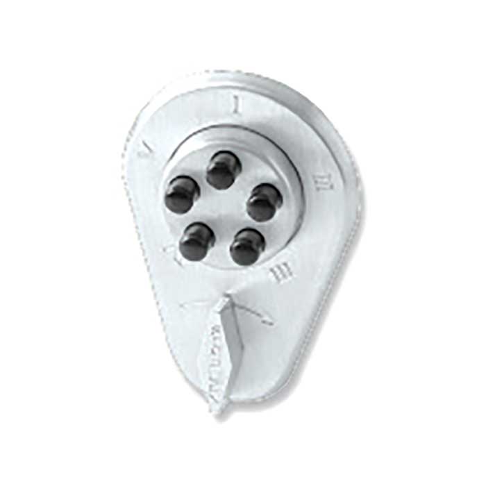 9020000-26D-41 900 Series Auxiliary Pushbutton Deadbolt with Thumb Turn & 1 in. Deadbolt Latch, 626-US26D Satin Chrome - 6.2 in.