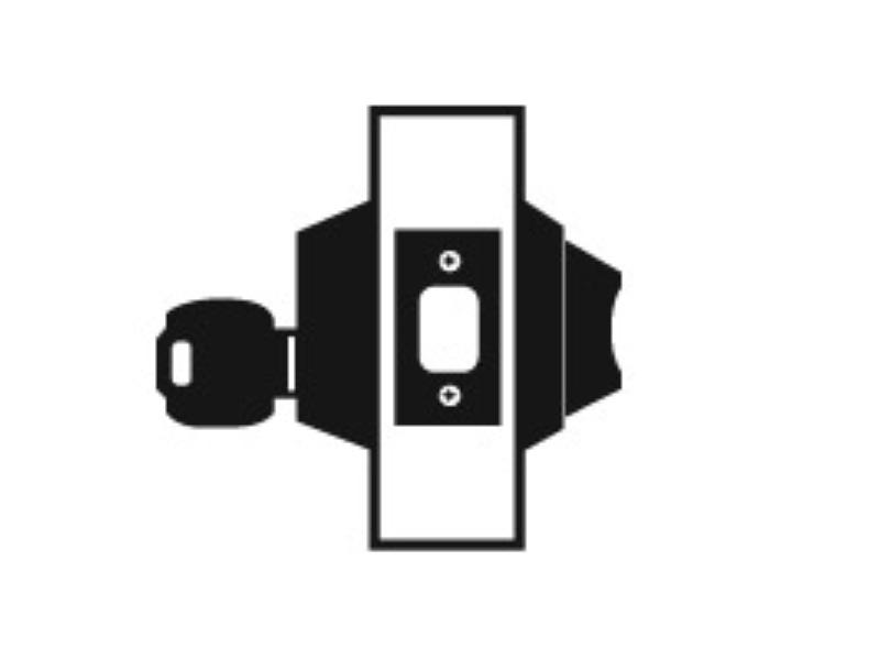 D241BDC-626 D200 Series Single Cylinder by Turn Deadbolt with 2.75 in. Square Corner, 626-US26D Satin Chrome