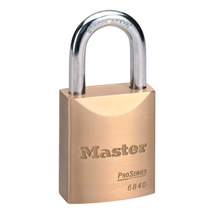 6840KD 1.75 in. Wide Pro Series Solid Brass Padlock - 5 Pin W6000 Cylinder - Keyed Different