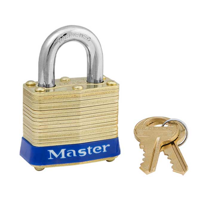 4KA-LH-3591 No.4 Non-Rekeyable Laminated Brass Padlock - Keyed Alike-3591