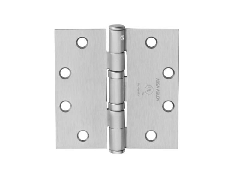 TA2314-4.5X4.5-26D-NRP 4.5 x 4.5 in. Knuckle 5 Stainless Steel Standard Weight-Full Mortise Hinge, 626-US26D Satin Chrome