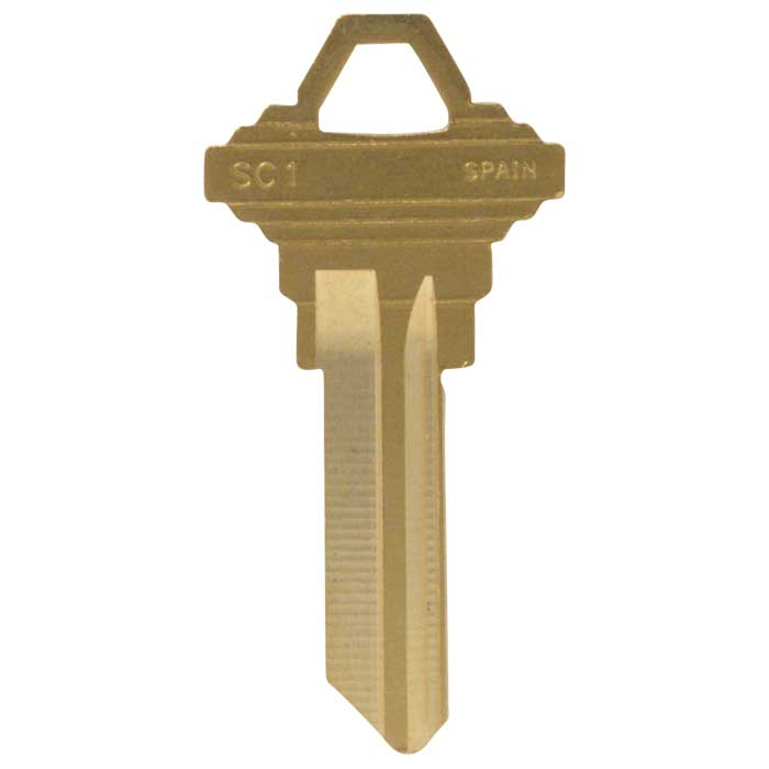 SC1-JMA 0.1 x 1.9 in. Brass Key Blank