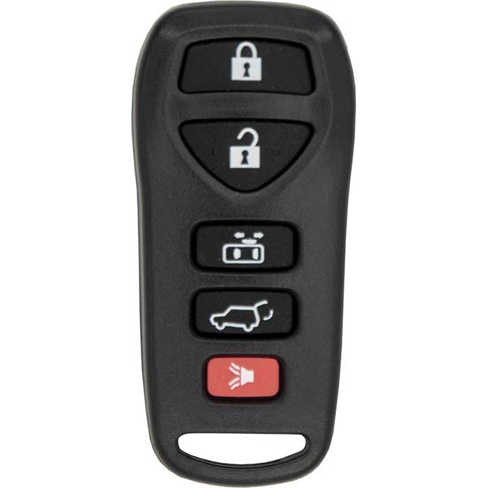 R-NIS-U515 5 Button Replacement Remote Key Fob for 2004-2010 Nissan Quest