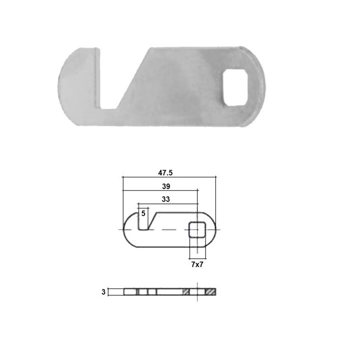 Abloy USA Global Solutions 434818 Protec2 Hooked Cam - A47.5 B39.5 C33