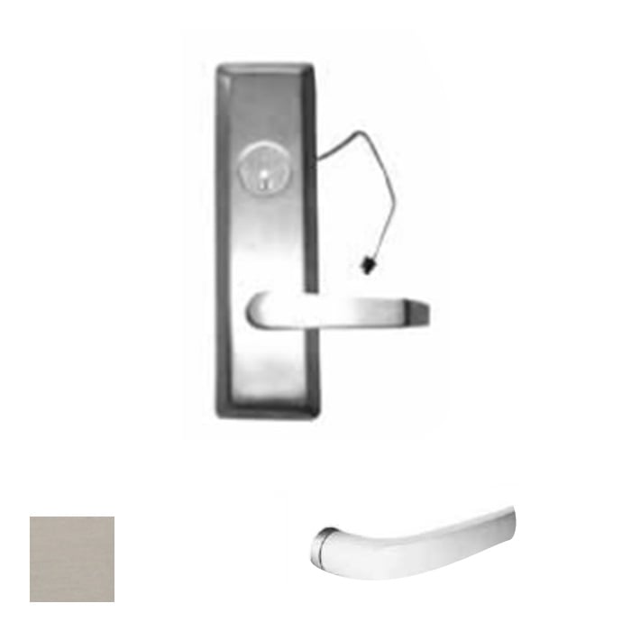 MO-690F-630-RHR-LC 24V Yale Exit Device Monroe Right Hand Reverse Lever Trim for Escutcheon by Cylinder, Fail Safe - 630 Satin Stainless Steel