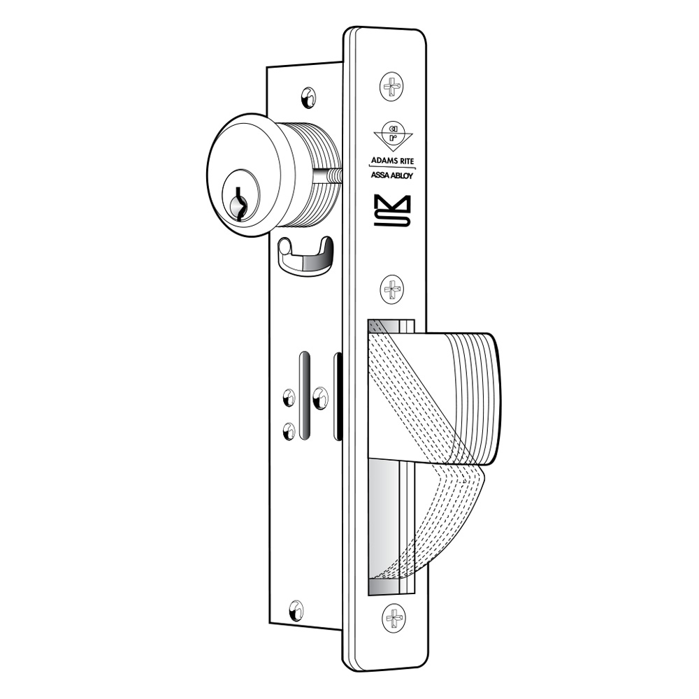 MS1853SN-410-IB Backset x Mortise Deadlock without Faceplate - 1.5 in.