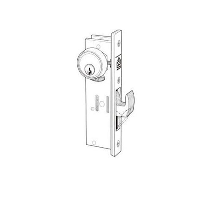 MS1953-350-IB 1.125 in. Backset x Left Hand & Right Hand Reverse Hookbolt without Faceplate