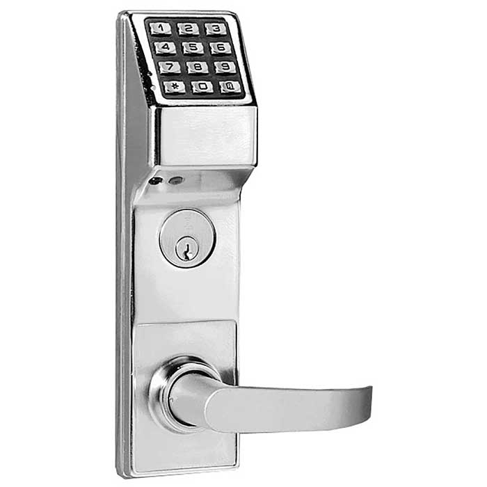 DL3500CRR-26D DL3500 Series Trilogy High Security Mortise Classroom Audit Trail Digital Lock - 626-US26D Satin Chrome