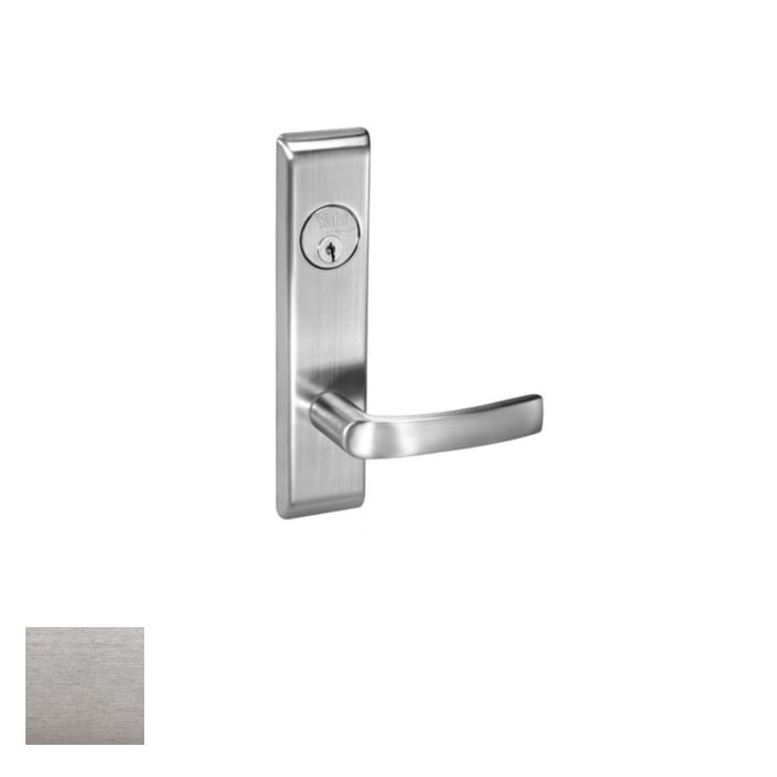 MO-656F-626-LHR Yale Exit Device Monroe Left Hand Reverse Lever Trim for Escutcheon by Nightlatch Cylinder, 626 Satin Chrome