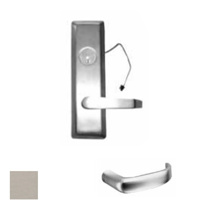 24V Yale Exit Device Pacific Beach Left Hand Reverse Lever Trim for Escutcheon by Cylinder, Fail Secure - 630 Satin Stainless Steel