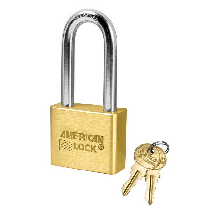 AL51WO 1.75 in. Body & 2 in. Shackle Brass Less Cylinder Padlock